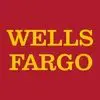 Wells fargo logo on a red background.