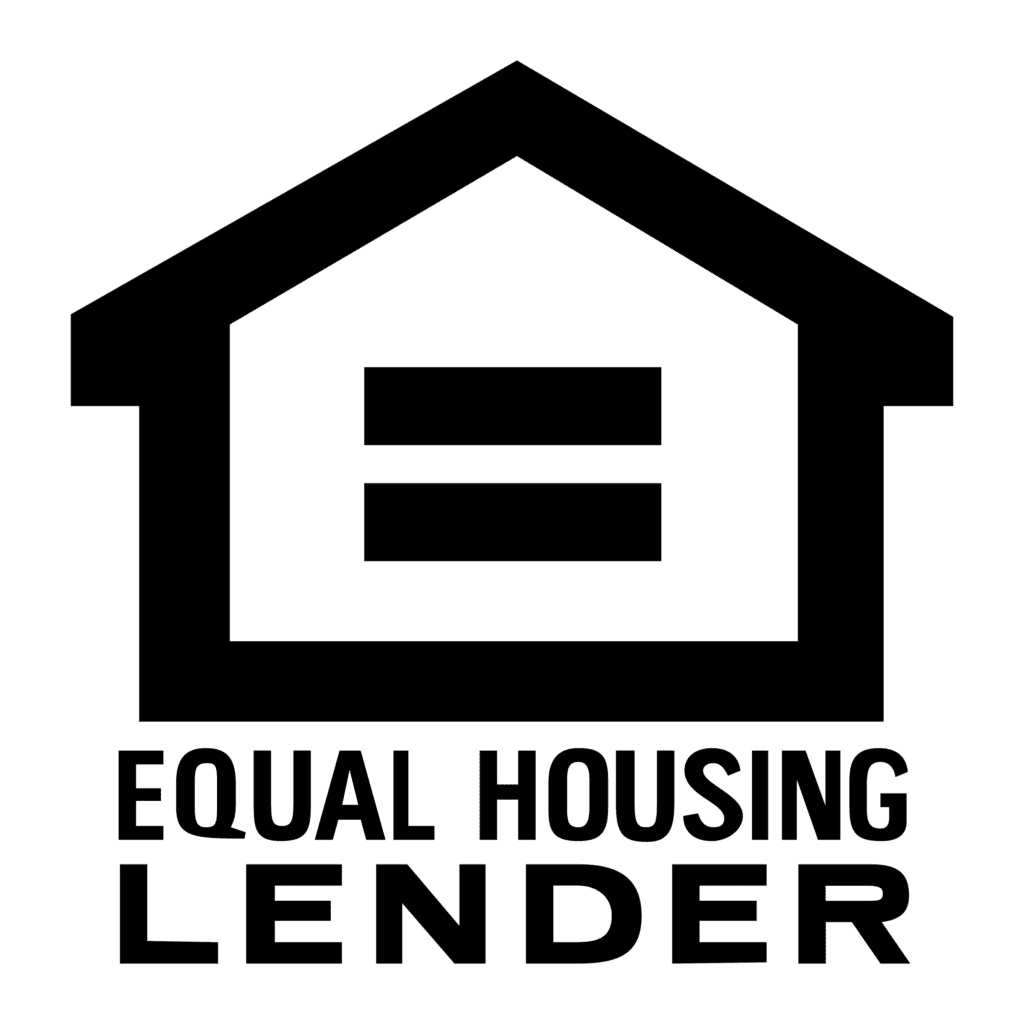 Minimalist house logo with equal sign.