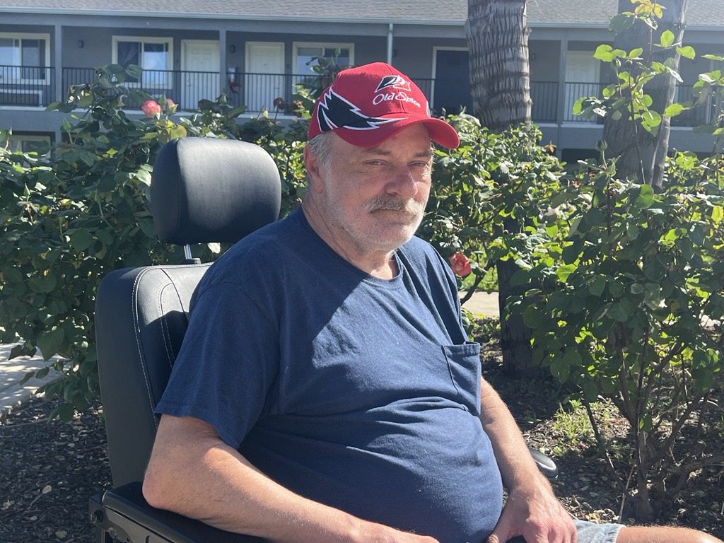 A Photo of Kurt Weber in a wheelchair